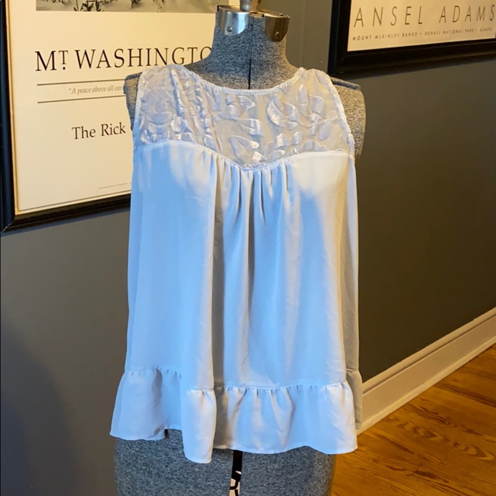 Hollister Light Gray Chiffon Tank